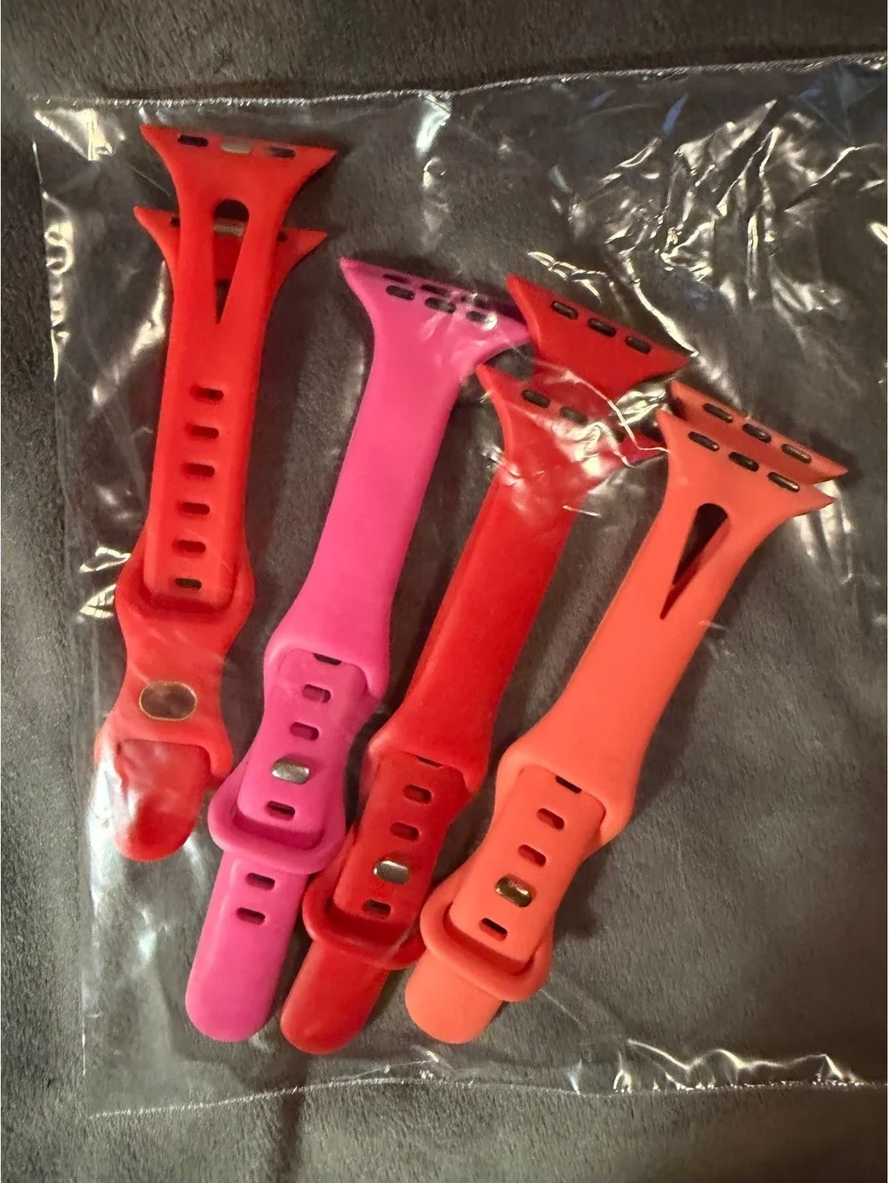 Set of 4 Colorful Silicone Watch Bands for Smart Watches